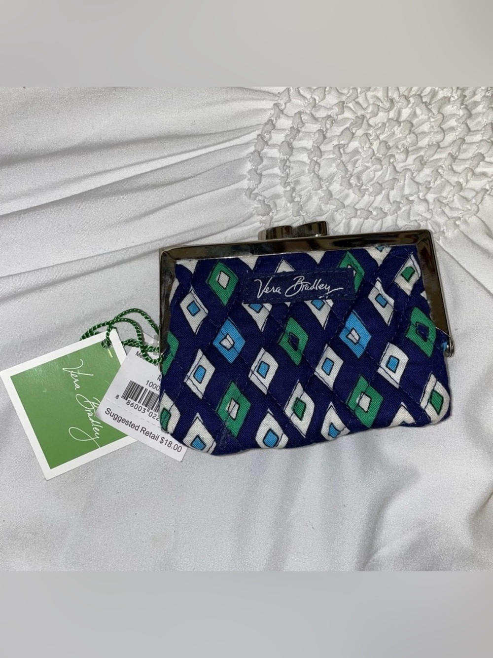 NWT Vera Bradley Kisslock Coin Purse Mediterranean Mosaic